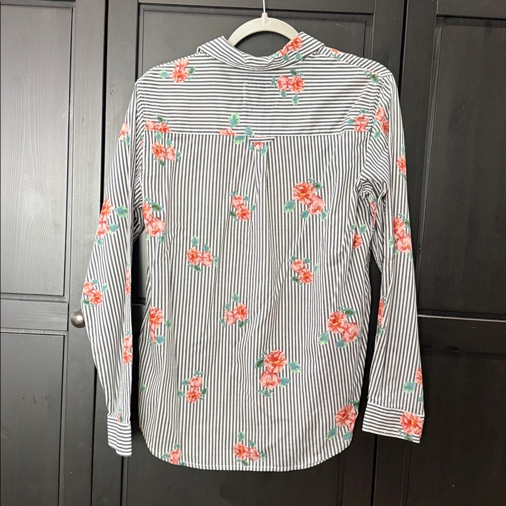 Rails Taylor Shirt Florence Stripe Floral Blouse - Picture 3 of 7